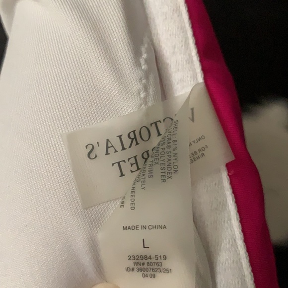 Y2K Victoria’s Secret Swim Pink Strapless Bikini Top with Vintage 90s Bottom set - Picture 5 of 13